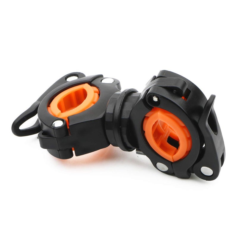 Rowiz Flashlight Holder, 360 Degree Rotation Bicycle Bike LED Light Torch Mount Clamp Clip Holder Grip Bracket, Bike Flashlight Mount, Pack of 4 - Image 5